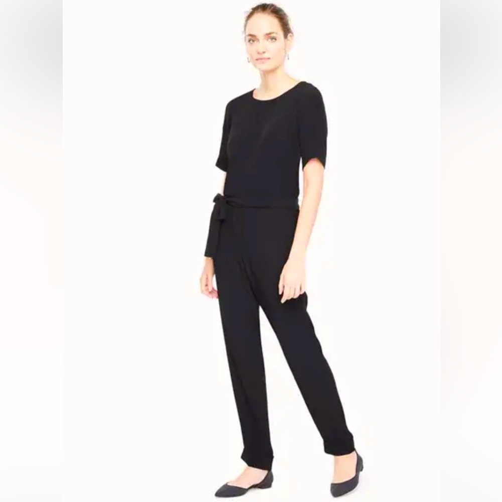 Ann Taylor Scoop Neck Black Jumpsuit